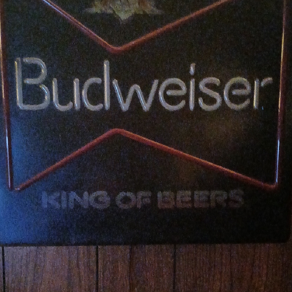 Budweiser Black and Red Wall Art Neon Style